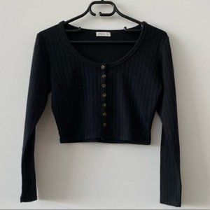Cotton On Cropped Long Sleeve Top Cardigan